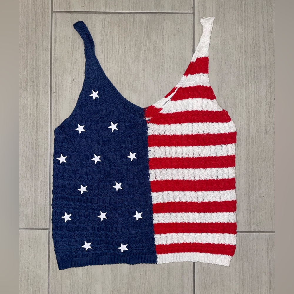 American flag style tank top